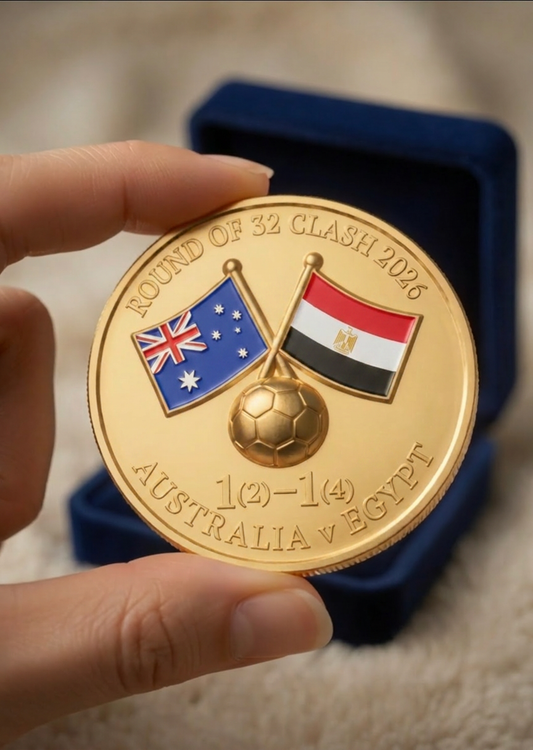 Australia vs Egypt — Round of 32 Coin — front